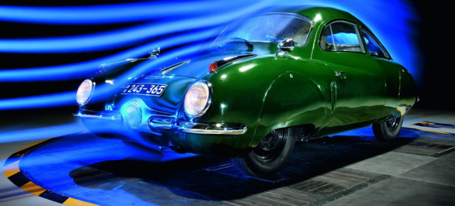 1947er Spezial-Käfer schlägt den Golf 7 im Windkanal: Rekord-cW-Wert von 0,217 für Volkswagen Spezialversion