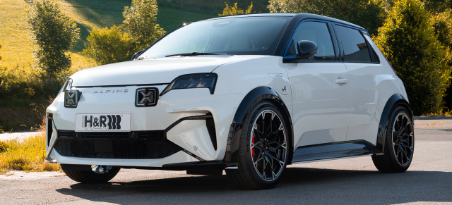 Performance-DNA, die verpflichtet: Alpine A290 mit H&R Tieferlegungsfedern
