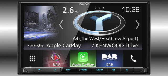 Neuer Navitainer der High End-Klasse von Kenwood: Der DNX8170DABS mit komfortabler Smartphone-Integration via Apple CarPlay und Android Auto und exzellenter Multimedia-Ausstattung