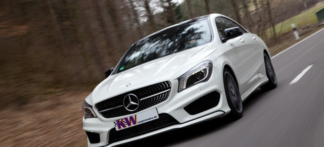 KW Gewindefahrwerke für den schicken Mercedes CLA: Spürbar mehr Fahrdynamik für den neuen Stern