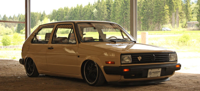 Der Wüstenfuchs  1985er Golf mit maximalem Tiefgang: Porsche-Style für den Zweier