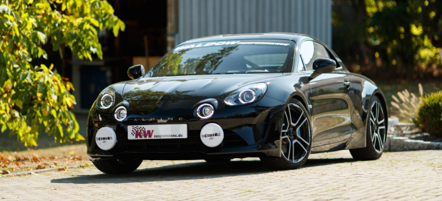 Mehr Fahrspaß bei Trackdays: KW Clubsport Gewindefahrwerk für Alpine A110