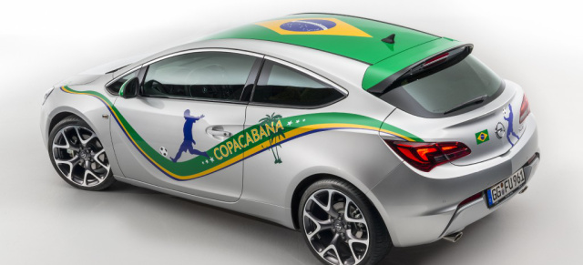 Opel Aprilscherz: Sondermodell Opel Astra Copacabana: Pünktlich zur WM in Brasilien: Exotisch schöner Astra mit unschlagbarem Vorteilspaket