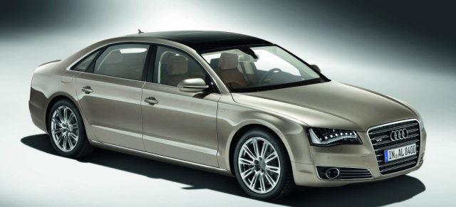 Der Super Audi A8 L  W12 Topmodell mit mehr Hubraum, mehr Luxus, mehr Radstand, mehr Audi!: Luxus im großen Stil: der neue Audi A8 L