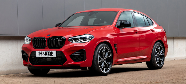 Das feuerrote Spielmobil: H&R Sportfedern für den neuen BMW X4M