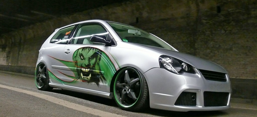 The Incredible Hulk - VW Polo 9N Tuning: VW Polo 9n im kräftigen