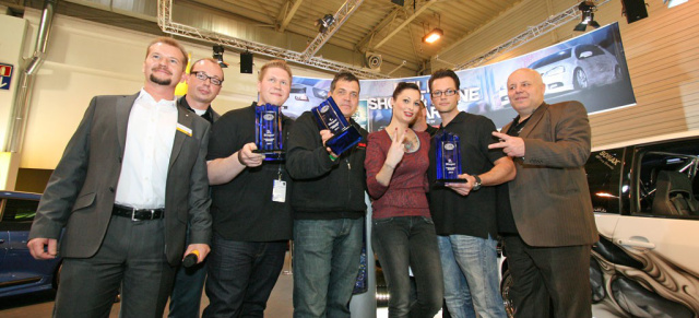 So sehen Sieger aus  Das sind die Gewinner des HELLA Show & Shine Award 2011: Das große Finale auf der ESSEN MOTOR SHOW mit Lina Van de Mars