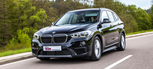 Ein Plus an Fahrfreude für das kompakte SUV: KW Gewindefahrwerke für BMW X1 (F48)