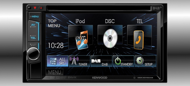 Reaktionsschneller & übersichtlicher : Der neue Kenwood-Moniceiver DDX4015DAB im Doppel-DIN-Format mit DAB+ Tuner