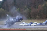 Heftiger Einschlag - totales Versagen der Sicherheitssyteme: VIDEO: So sieht ein Crashtest mit 200 km/h aus