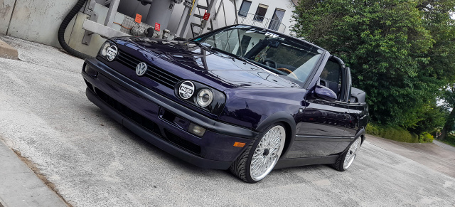 Vom Karies-Cabrio zum edlen Hingucker gewandelt: 1996er VW Golf 3 Cabrio "Bon Jovi" als Ex-Winterauto