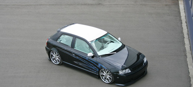 Edel, Elegant, Audi: Audi A3 Tuning: Feiner A3 mit Luxus Innenleben, Airride und großen Rädern