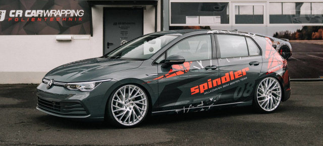 Tuning-Service inklusive - Autohaus Gruppe Spindler Kitzingen: Darf´s ein bisschen mehr sein? VW Golf 8 mit gepfeffertem Fahrwerk und 20-Zoll-Felgen