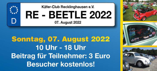 Käfer-Treffen im Ruhrgebiet: RE-BEETLE –  Das Treffen für Käfer & Co 2022