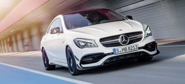 Frisches Styling für den CLA 45 AMG (2016): Modellpflege: Der neue Mercedes-Benz CLA und CLA Shooting Brake