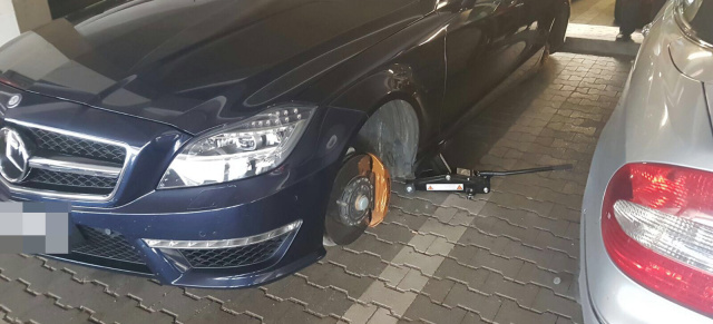 Der dümmste Dieb der Welt: Mercedes CLS 63 AMG auf Keramikbremsscheiben abgestellt