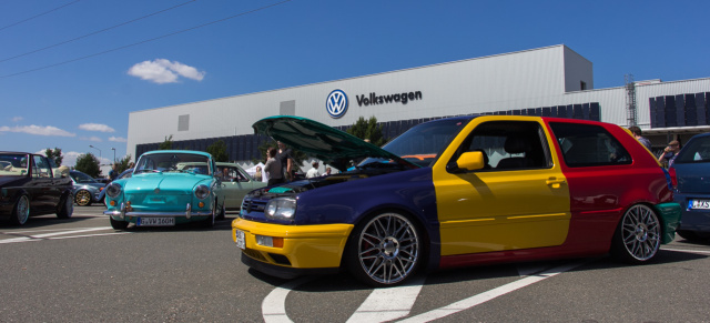 Zweiter Boxenstop vor den Toren des VW-Werks Zwickau: VW Boxenstop Zwickau 2015