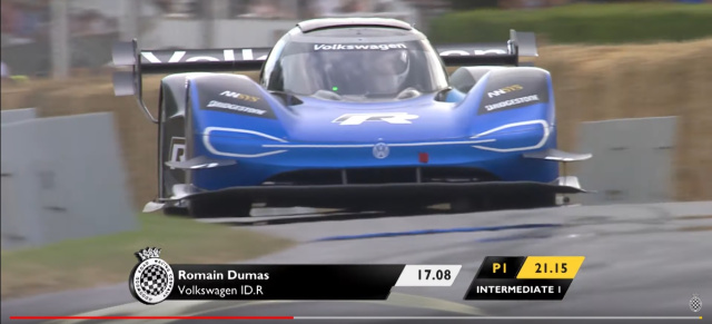 VIDEO - Festival of Speed, Goodwood 2019: 39.9 Sekunden - ID.R mit neuem Streckenrekord!