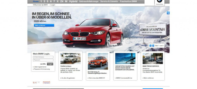 BMW geht mit neuer Webseite online: www.bmw.de mit mehr Infos und besserer Übersicht