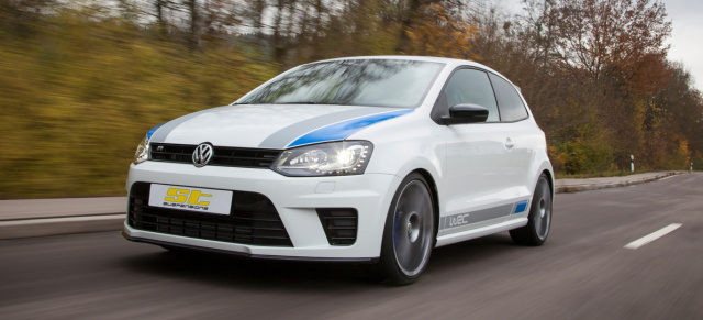 Tieferlegung bis 65mm möglich: ST suspensions Gewindefahrwerk für den VW Polo R WRC Street und Co