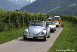 Im Käfer-Cabriolet die Silvretta Classic fahren: VAU-MAX-Autor Tim Westermann unterwegs im 140 PS Käfer Cabrio