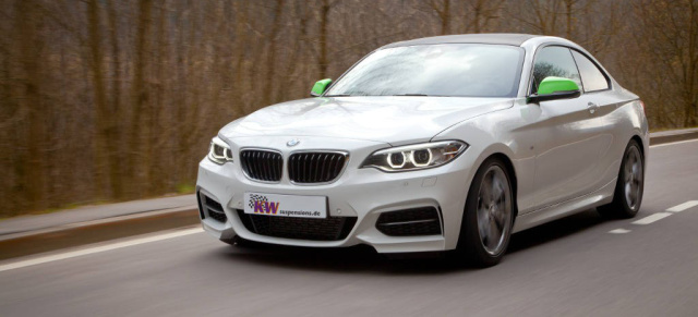 Tuning World Bodensee Weltpremiere: KW Gewindefahrwerke für die BMW 2er Baureihe: Noch mehr Dynamik und noch mehr Fahrspaß für den 2er F22