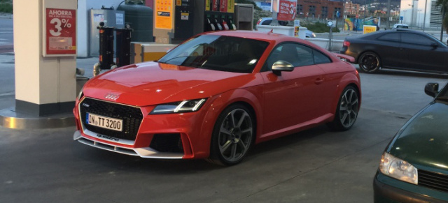 Sexy und ungetarnt: Neuer 2016er Audi TT RS in Spanien gesichtet