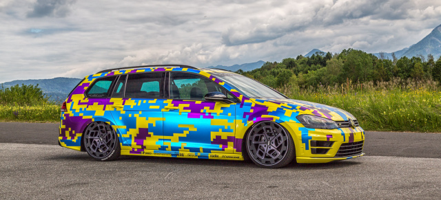 Unikat aus dem Alpenland: Verfeinerter VW Golf R 360S Variant im „Pixel“-Design