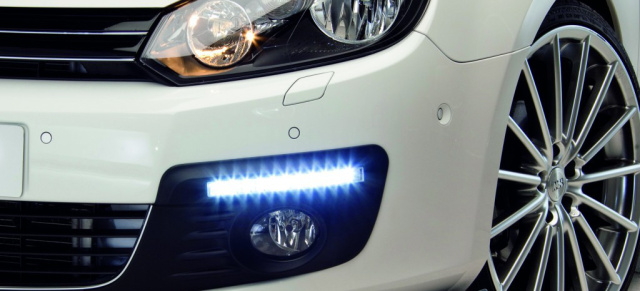 Neu im Kunzmann Shop - Original VW Zubehör LED-Tagfahrlicht für den Golf 6 und Polo 6R: So einfach und preiswert lässt sich der Golf 6 mit Tagfahrlicht ausstatten