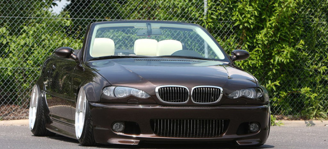 Unser Rezept gegen den Winter: Brown Sugar! BMW E46 Cabrio-Tuning: Edel-Cabrio mit Porsche-Lack, Luxus-Felgen und mega Tieferlegung