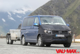 Weiteres Facelifting für Bulli und Caddy: T5 GP2 und Caddy GP2: Aktuell sind der VW Caddy und T5 auf Testfahrt