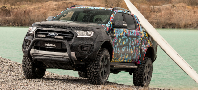 Raptor Look für alle Ranger: Ford Ranger mit massiver Höherlegung und Offroad-Reifen