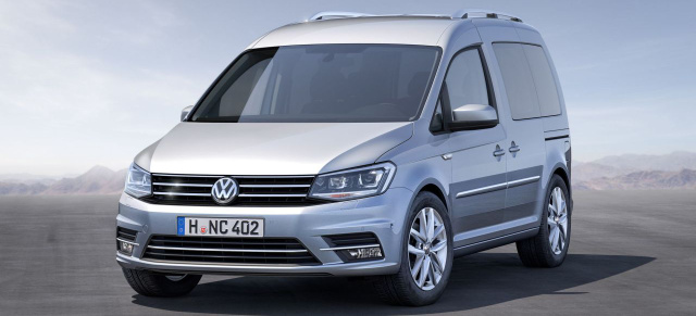 Mehr Pkw statt Nutzfahrzeug - VW wertet den kleinen Lieferwagen auf: Weltpremiere: Der neue 2015 VW Caddy
