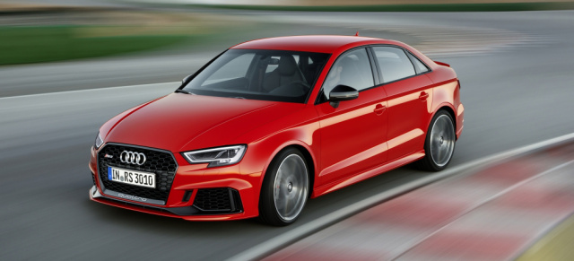 Die Audi-Neuheiten auf dem Pariser Automobilsalon : Die neue Audi RS3 Limousine - Kleine Limo mit viel Power 