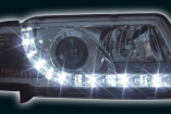 Neu: Scheinwerfer mit LED Standlicht Leiste für Passat, Audi A3, & A4