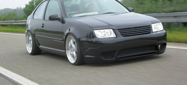 VW Tuning extem - VW Bora Coupé: Passend gemacht: Als 4-türiger Golf zur Welt gekommen und als Bora Coupe wiedergeboren. 