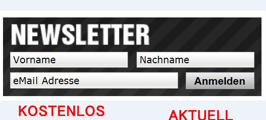 Newsletter anmelden und top informiert sein!: