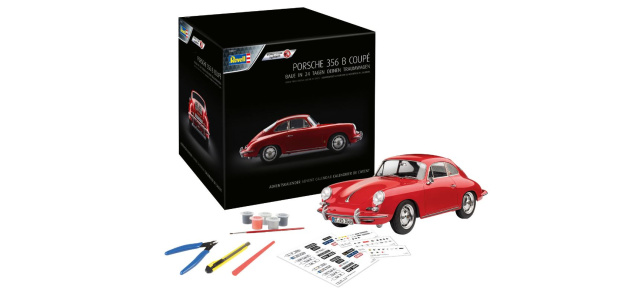 1. Adventstürchen im VAU-MAX-Weihnachtskalender 2020: Der Porsche 356 Coupé-Adventkalender 2020 von REVELL