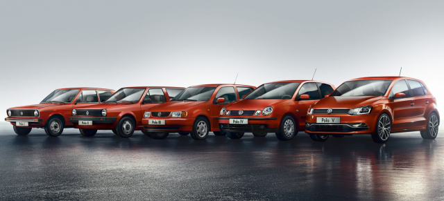 42 Jahre VW Polo!  Hier ist unsere Übersicht zu den Modellen  und Generationen: Alle sechs Polo-Generationen von 1975 bis heute im Schnelldurchlauf 