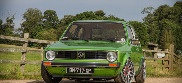 Der Stich des Skorpions: 1976er VW Golf 1 mit Fiat 500 Felgen: Französischer chic am rüstigen und kantigen Einser