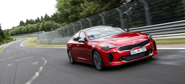 Abschlusstest für den Kia Stinger auf dem Nürburgring: Letzter Feinschliff für den Kia Stinger