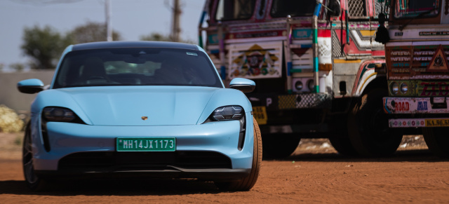 Die Autohersteller sehen in Indien viel Potential: Mit dem Porsche Taycan auf der Suche nach der indischen Elektromobilität