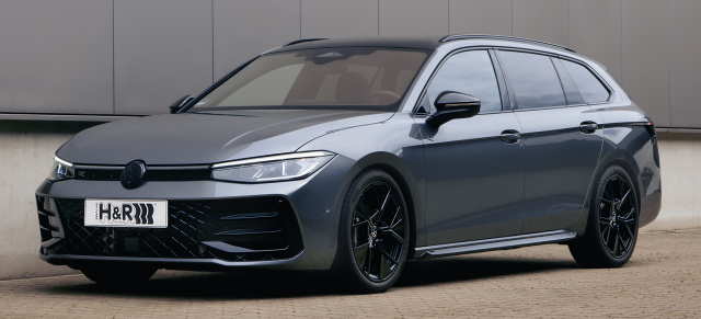 Family Business Touring Laster: H&R Fahrwerksupgrade für den neuen VW Passat Variant (Typ CJ, ab Baujahr 2024)