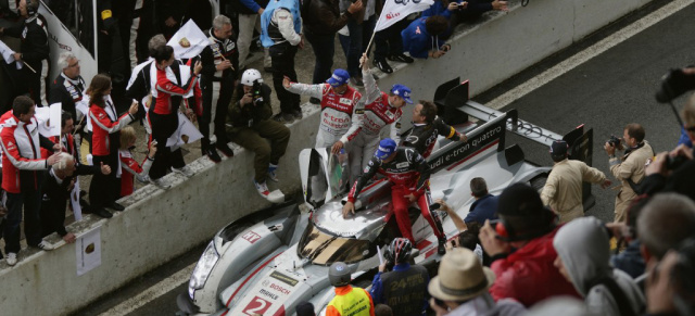 Audi R18 e-tron gewinnt erneut in Le Mans: Hybrid und quattro-Technik sind nicht zu schlagen
