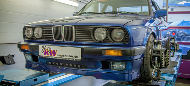 KW erweitert Klassik Produktlinie: Gewindefahrwerke inklusive Achsschenkel für den BMW E30 lieferbar