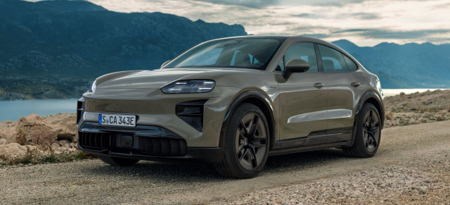 Das Cayenne Coupé Electric kommt mit drei Varianten und besserem cW-Wert: Porsche Cayenne Coupé Electric 2026