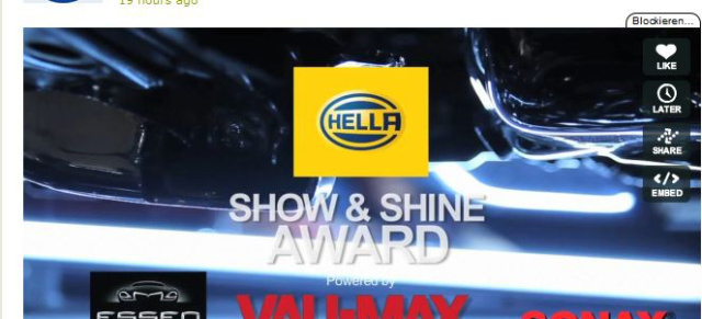Das Video zum Finale des HELLA SHOW & SHINE AWARD 2011: Die Rückschau auf das Finale in 3 Minuten: Lina Van de Mars moderierte den HELLA SHOW & SHINE AWARD auf der ESSEN MOTOR SHOW.