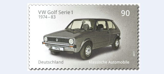 Sonderbriefmarke „VW Golf Serie 1" wird ab 13. April ausgegeben: Deutsche Post legt Sonderbriefmarke zum Golf 1 auf