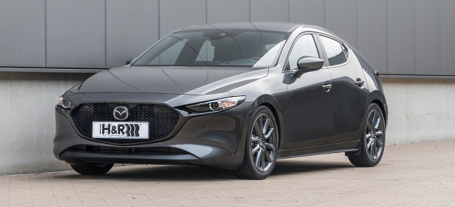 Qualität, die begeistert: Der Mazda 3 mit H&R Tieferlegungsfedern (ab 2019)