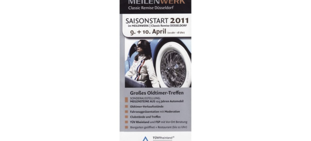 9./10. April: Saisonstart im Meilenwerk Düsseldorf: Rheinische Oldtimer Tage 